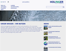 Tablet Screenshot of holinger.com